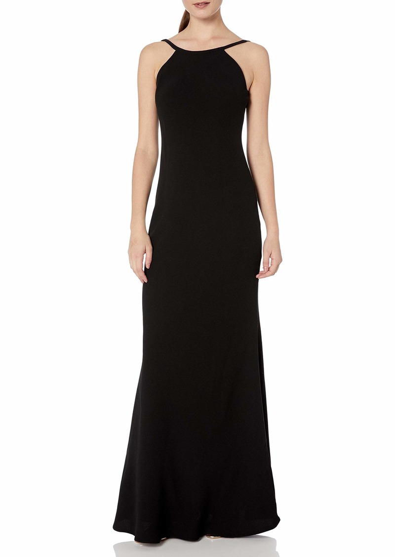 Calvin Klein Women's Halter Neck Crepe Gown