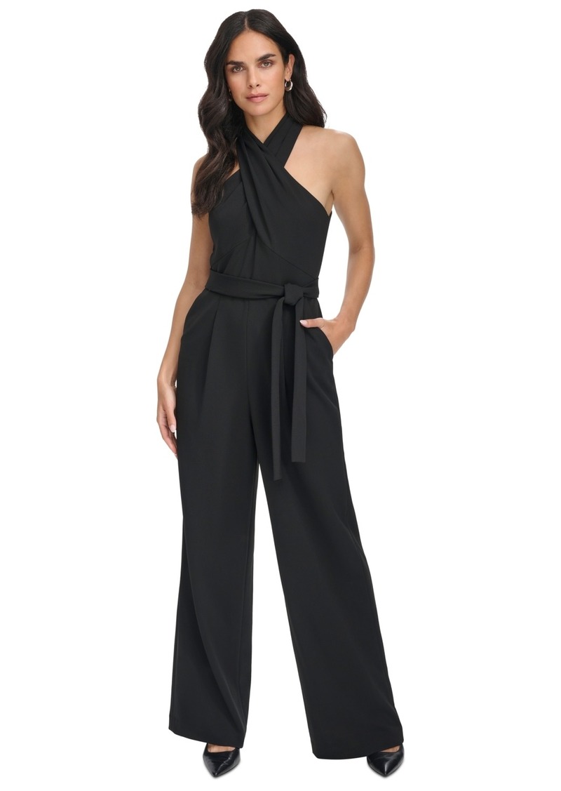 Calvin Klein Women's Halter-Neck Jumpsuit - Black