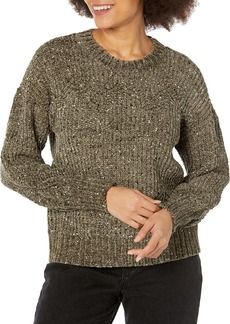 Calvin Klein Women's Heavy Color Comfortable Long Sleeve Breathable Sweater Caper/BLK Multi