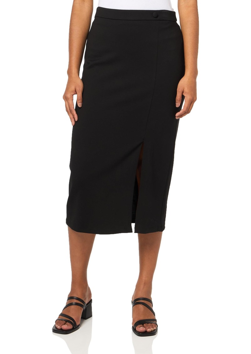 Calvin Klein Women's Classic Fit Straight Lux Suit Skirt