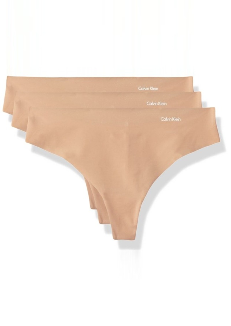 Calvin Klein Women's Invisibles Seamless Thong Panties 3 Pack