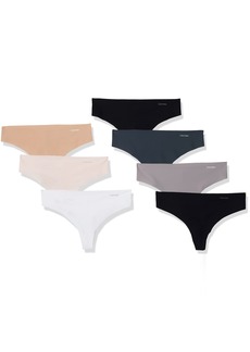 Calvin Klein Women's Invisibles Seamless Thong Panties 7 Pack