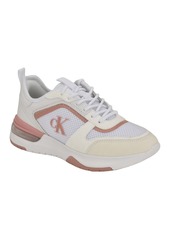 Calvin Klein Women's Jazmeen Lace-up Round Toe Casual Sneakers - Ivory