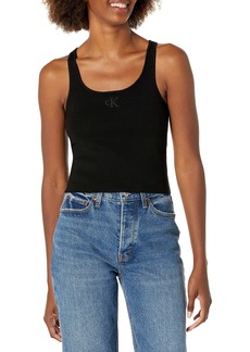 Calvin Klein Jeans Women's Ribbed Scoop Neck Tank Top  Extra Large