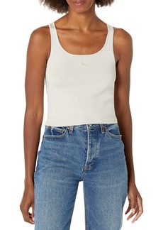 Calvin Klein Jeans Women's Ribbed Scoop Neck Tank Top  Extra Small