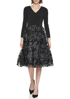 Calvin Klein Women's Jersey Top Slace Skirt Dress