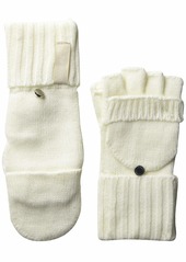 Calvin Klein Women's Knitted Convertible Fingerless Gloves with Mitten Flap Cover