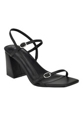 Calvin Klein Women's Linella Block Heel Dress Sandals - Black - Leather