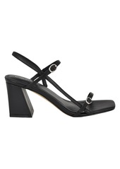 Calvin Klein Women's Linella Block Heel Dress Sandals - Black - Leather