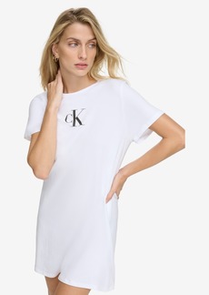 Calvin Klein Women's Logo T-Shirt Dress Swim Cover-Up - Soft White