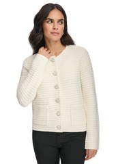 Calvin Klein Women's Long-Sleeve Cardigan Sweater - Cream