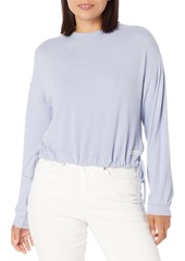 Calvin Klein Women's Long Sleeve Cinched Him Knits Crew Pullover