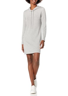Calvin Klein Women's Long Sleeve Hoodie Dress Medium Heather Grey Small CK Logo L