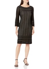 Calvin Klein Women's Long Sleeve Perforated Sweater Dress