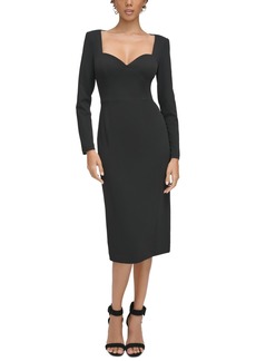 Calvin Klein Women's Long-Sleeve Sheath Dress - Black