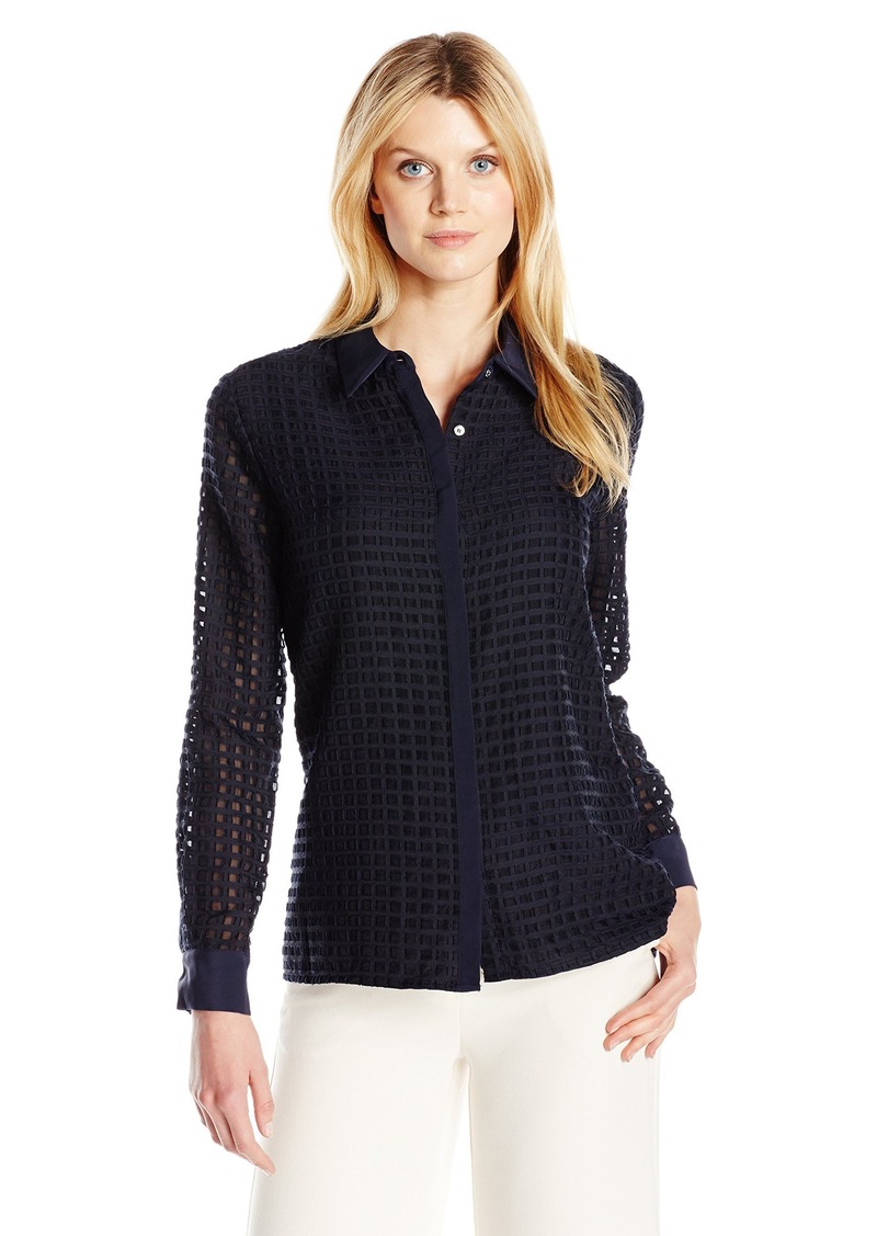 calvin klein 3 4 sleeve windowpane jacke