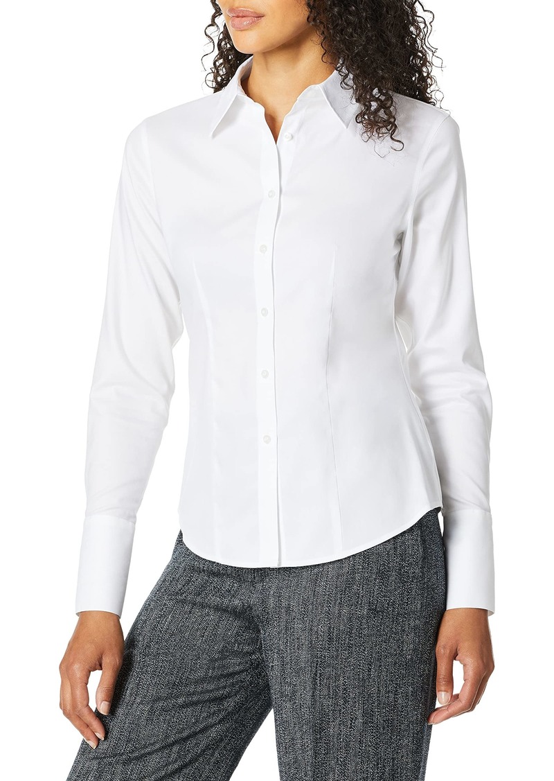 Calvin Klein Women's Collared Long Sleeve Suiting Blouse