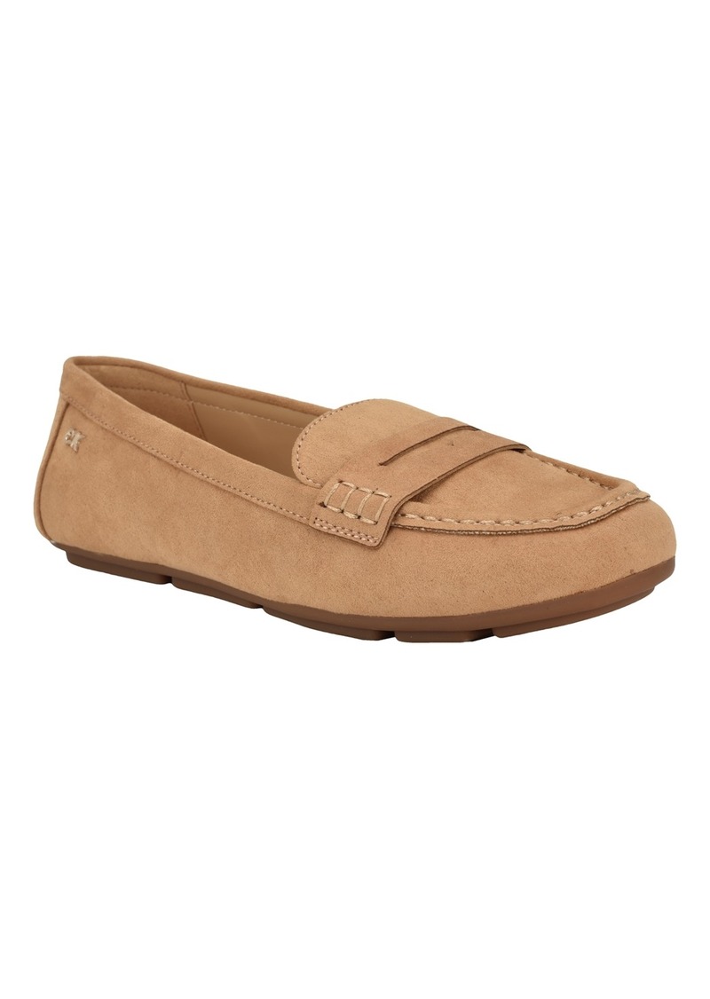 Calvin Klein Women's Lunya Slip-On Casual Flat Loafers - Medium Natural