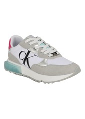 Calvin Klein Women's Magalee Casual Logo Lace-up Sneakers - Silver