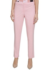Calvin Klein Women's Mid-Rise Slim Ankle Pants - Silver Pink