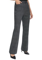 Calvin Klein Women's Textured Straight-Leg Pants - Blck Multi