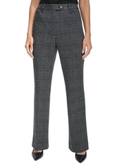 Calvin Klein Women's Textured Straight-Leg Pants - Blck Multi