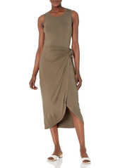 Calvin Klein Women's Midi Sheath Dress with Wrap Skirt
