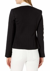 Calvin Klein Women's Mixed Media Jacket BLACK