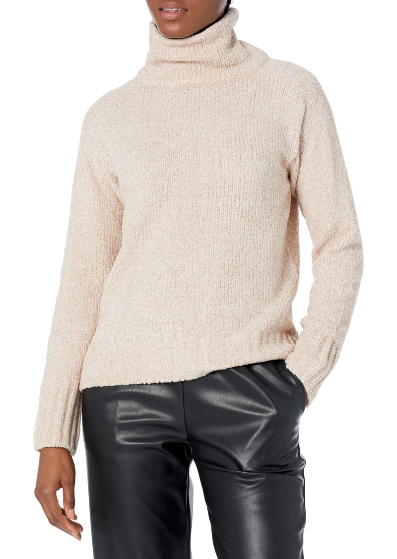 Calvin Klein Women's Mock Neck Long Sleeve Sweater C'OLE/WHT