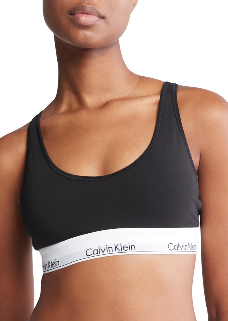 Calvin Klein Women's Modern Cotton Lightly Lined Bralette QF7586 - Black