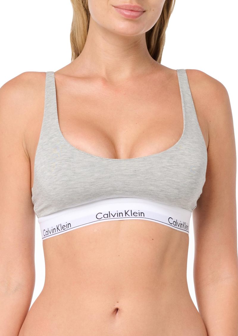 Calvin Klein Women's Modern Cotton Lightly Lined Scoopneck Bralette