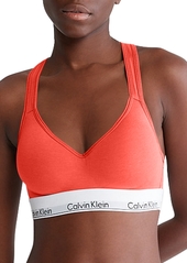 Calvin Klein Women's Modern Cotton Padded Bralette QF1654 - Calypso Coral