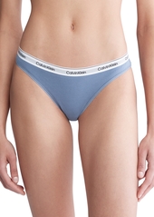 Calvin Klein Women's Modern Logo Low-Rise Bikini Underwear QD5044 - Black