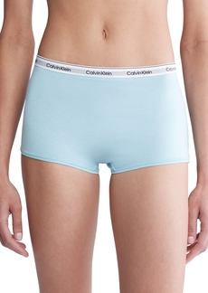 Calvin Klein Women's Modern Logo Mid-Rise Boyshort Underwear QD5195 - Stratosphere