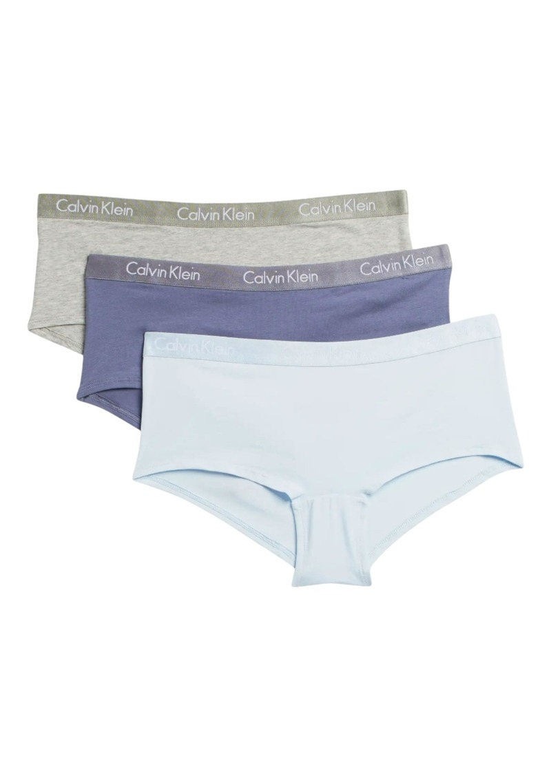 Calvin Klein Motive Cotton Boyshort Panties 3 Pack