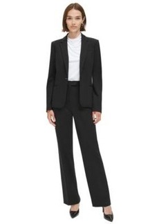 Calvin Klein Womens One Button Blazer High Rise Pants