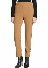 Calvin Klein Women's Pant with Contrast Stripe and Button