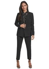 Calvin Klein Women's Peak-Lapel Double-Breasted Blazer - Black