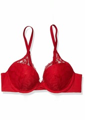 Calvin Klein Women's Perfectly Fit Etched Lace Lightly Lined Plunge Bra