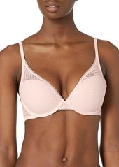 Calvin Klein Women's Perfectly Fit Geo Lace Lightly Lined Plunge Bra