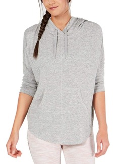 Calvin Klein Performance Women's 3/4 Sleeve Crossover Hoodie Pullover  L