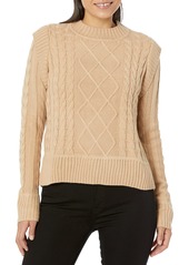 Calvin Klein Women's Petite Long Sleeve Crewneck Effortless Comfort Sweater