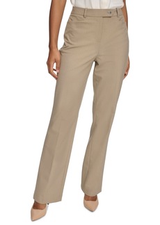 Calvin Klein Women's Pinstriped Modern Fit Pants - Nomad Multi
