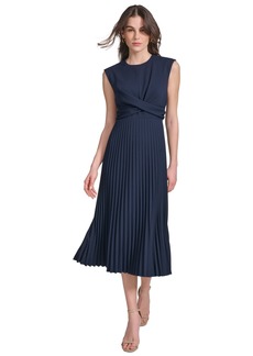 Calvin Klein Women's Pleated A-Line Dress - Indigo