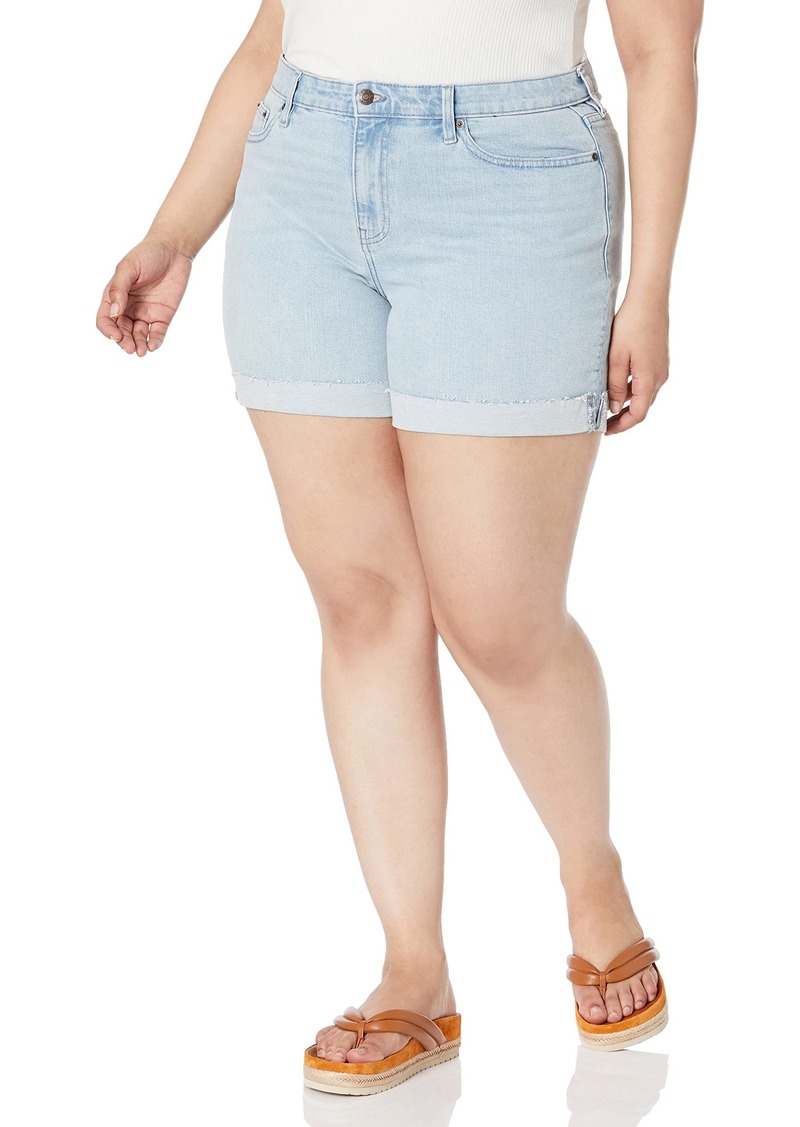 Calvin Klein Women's Plus Size High Rise Loose Fit 5-Pocket Styling Shorts  16W