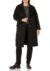 Calvin Klein Women's Plus Size Single Breated Wool Coat
