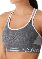 Calvin Klein Women's Premium Performance Moisture Wicking Low Impact Sports Bra with Removable Cups