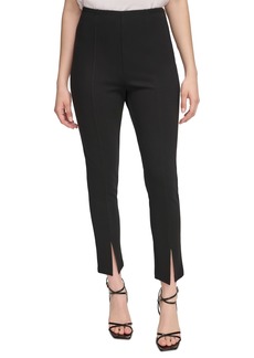 Calvin Klein Women's Pull-On Slit Ankle Pants - Black