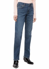 Calvin Klein Women's Rise Straight Fit Jeans Hamptons blue mid 25X30