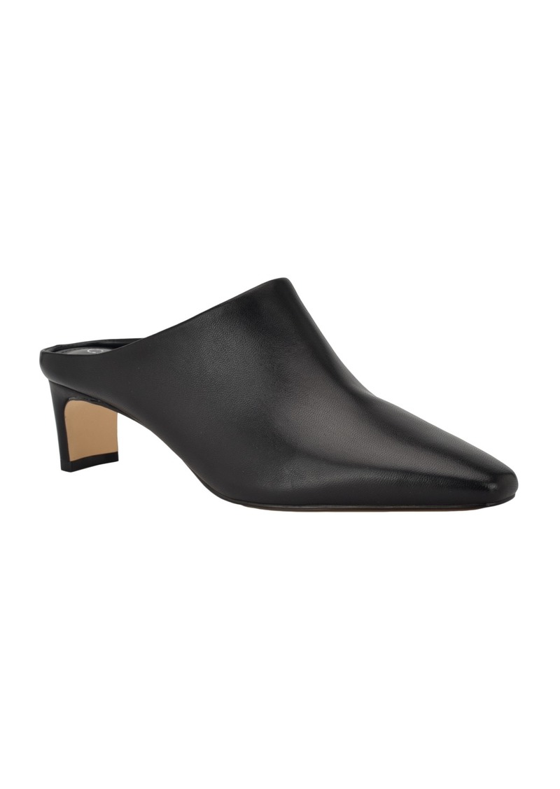 Calvin Klein Women's Rizzy Square Toe Slip-On Dress Shoes - Black Leather